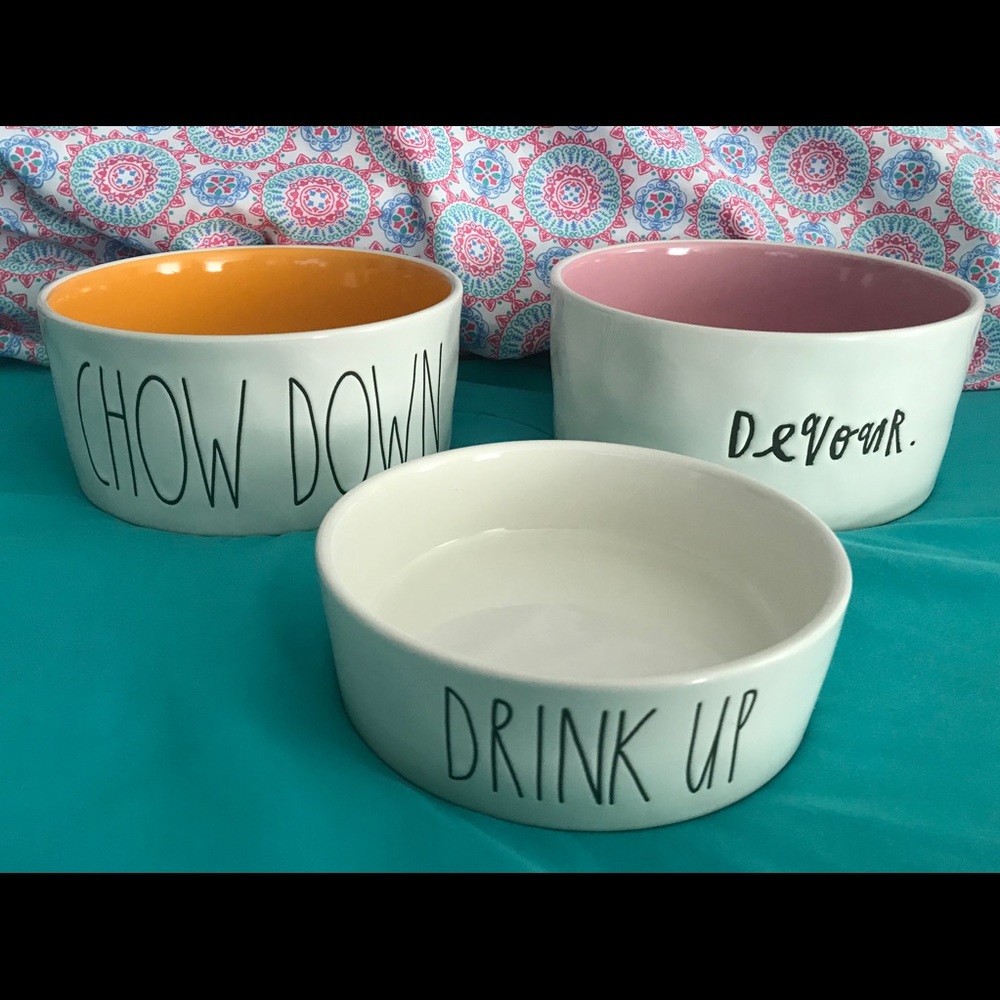 RAE DONE PET BOWL SET ..SOLD!!! SOLD!!! SOLD!!!